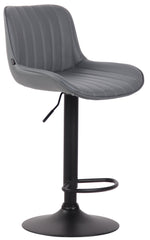 Barhocker Lentini Kunstleder schwarz - grau