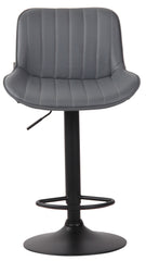 Barhocker Lentini Kunstleder schwarz - grau