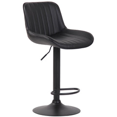 Barhocker Lentini Kunstleder schwarz - schwarz