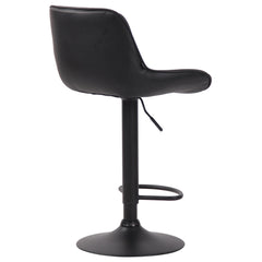 Barhocker Lentini Kunstleder schwarz - schwarz