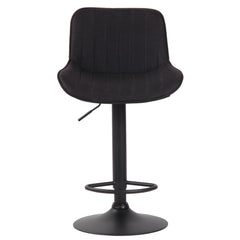 Barhocker Lentini Stoff schwarz - schwarz