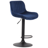 Barhocker Lentini Samt schwarz - blau by Dropshipping-Europe – Barhocker