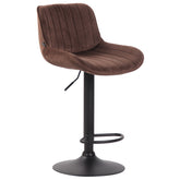 Barhocker Lentini Samt schwarz - braun by Dropshipping-Europe – Barhocker