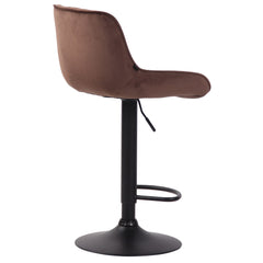 Barhocker Lentini Samt schwarz - braun
