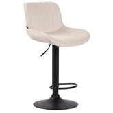 Barhocker Lentini Samt schwarz - creme by Dropshipping-Europe – Barhocker