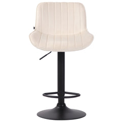 Barhocker Lentini Samt schwarz - creme