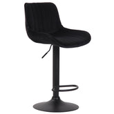 Barhocker Lentini Samt schwarz - schwarz by Dropshipping-Europe – Barhocker