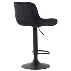 Barhocker Lentini Samt schwarz - schwarz