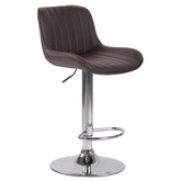 Barhocker Lentini Kunstleder chrom - braun