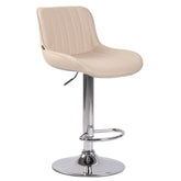 Barhocker Lentini Kunstleder chrom - creme