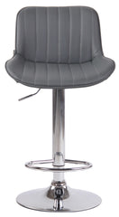 Barhocker Lentini Kunstleder chrom - grau