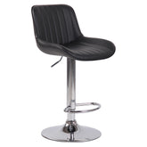 Barhocker Lentini Kunstleder chrom - schwarz
