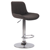 Barhocker Lentini Stoff chrom - dunkelgrau by Dropshipping-Europe – Barhocker
