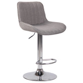 Barhocker Lentini Stoff chrom - grau by Dropshipping-Europe – Barhocker