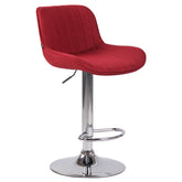 Barhocker Lentini Stoff chrom - rot by Dropshipping-Europe – Barhocker