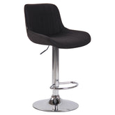 Barhocker Lentini Stoff chrom - schwarz by Dropshipping-Europe – Barhocker
