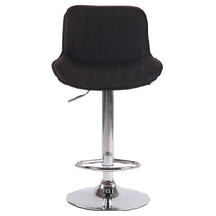 Barhocker Lentini Stoff chrom - schwarz