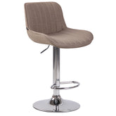 Barhocker Lentini Stoff chrom - taupe by Dropshipping-Europe – Barhocker
