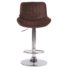 Barhocker Lentini Samt chrom - braun