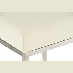 2er Set Barhocker Montreal 85 Kunstleder edelstahl - creme