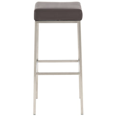 2er Set Barhocker Montreal 80 Kunstleder edelstahl - braun