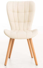 4er Set Esszimmerstuhl Elda Kunstleder - creme