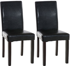2er Set Esszimmerstuhl Ina dunkelbraun - schwarz by Dropshipping-Europe – Esszimmerstühle