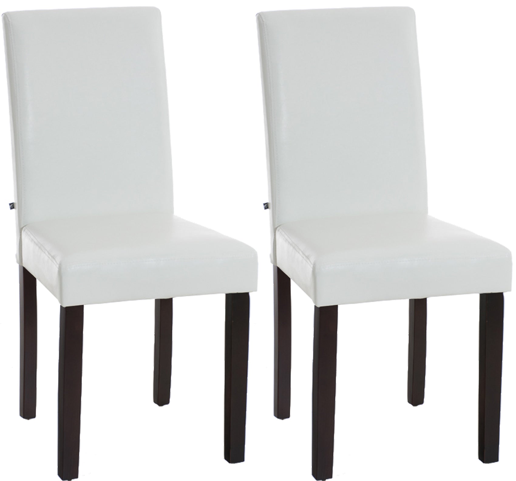 2er Set Esszimmerstuhl Ina dunkelbraun - weiß by Dropshipping-Europe – Esszimmerstühle