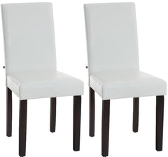 2er Set Esszimmerstuhl Ina dunkelbraun - weiß by Dropshipping-Europe – Esszimmerstühle