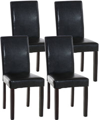 4er Set Esszimmerstuhl Ina dunkelbraun - schwarz