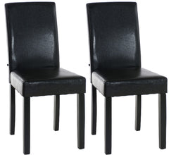 2er Set Esszimmerstuhl Ina schwarz - braun by Dropshipping-Europe – Esszimmerstühle
