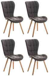 4er Set Stuhl Elda Stoff natura - hellgrau