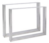 2x Tischbeine Velden 90 cm - edelstahl