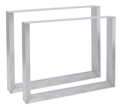 2x Tischbeine Velden 90 cm - edelstahl