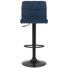 2er Set Barhocker Feni Samt - blau