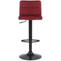 2er Set Barhocker Feni Samt - rot