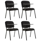 4er Set Stühle Ken mit Klapptisch Stoff - schwarz