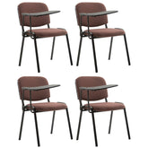 4er Set Stühle Ken mit Klapptisch Stoff - braun