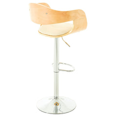 2er Set Barhocker Kingston C Kunstleder - natura/creme
