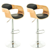 2er Set Barhocker Kingston C Kunstleder - natura/schwarz by Dropshipping-Europe – Barhocker