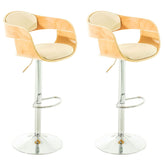 2er Set Barhocker Kingston C Kunstleder - natura/creme by Dropshipping-Europe – Barhocker