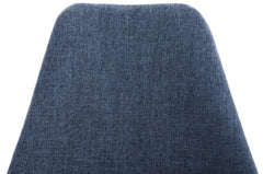 Stuhl Pegleg Stoff Square schwarz - blau