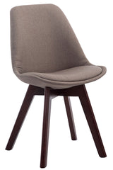4er Set Besucherst�hle Borneo V2 Walnuss Stoff - taupe