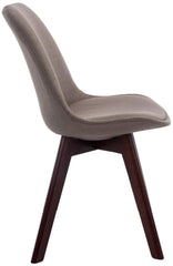 4er Set Besucherst�hle Borneo V2 Walnuss Stoff - taupe