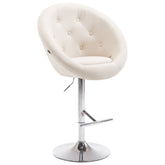 Barhocker London V2 Stoff chrom - creme