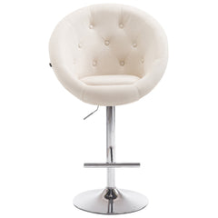 Barhocker London V2 Stoff chrom - creme