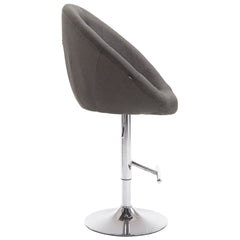 Barhocker London V2 Stoff chrom - dunkelgrau