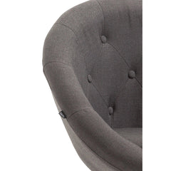 Barhocker London V2 Stoff chrom - dunkelgrau