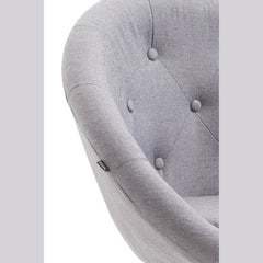 Barhocker London V2 Stoff chrom - grau