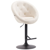 Barhocker London V2 Stoff schwarz - creme